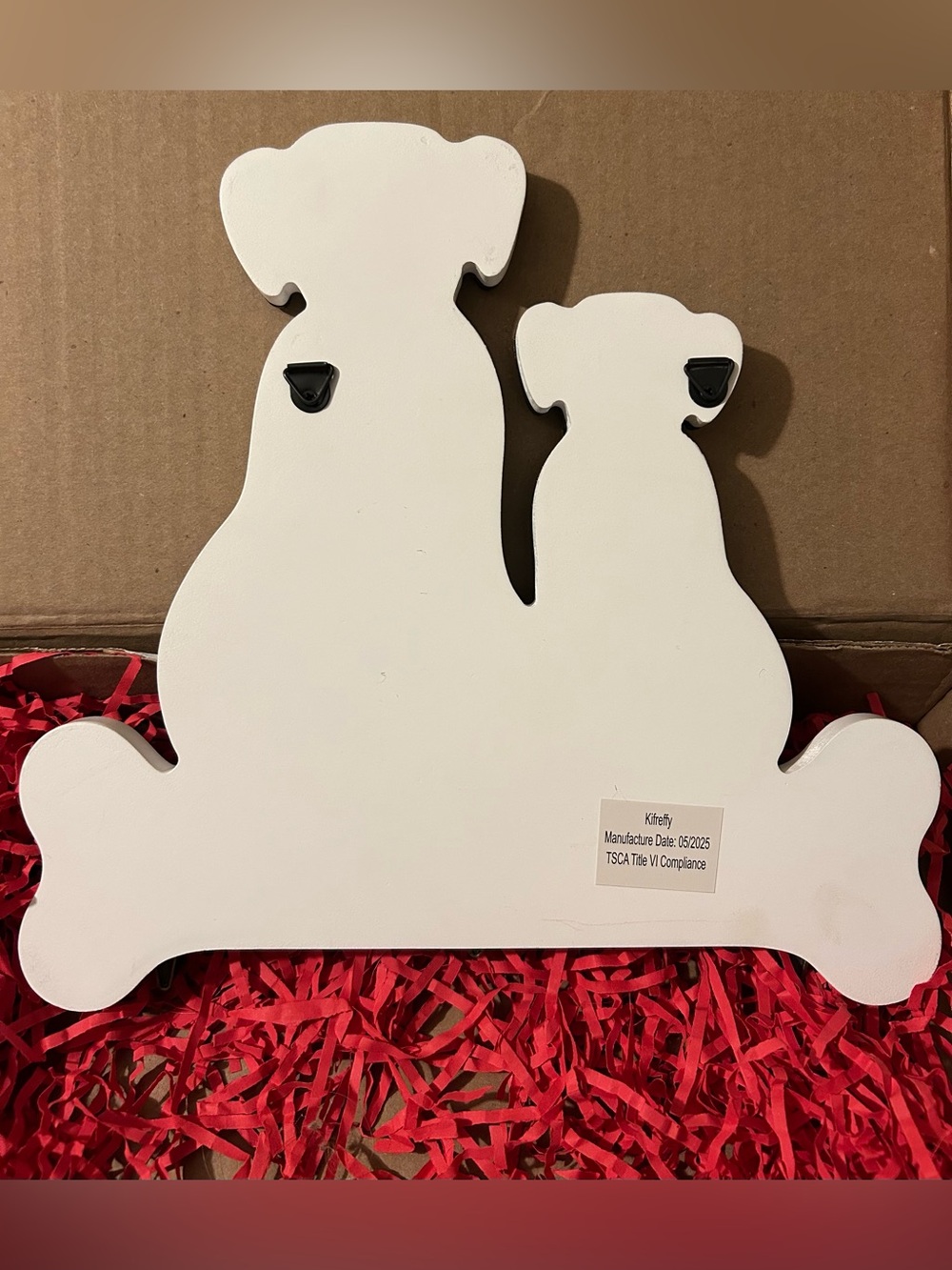 Black & White Dog Wall Hook Rack with Sentiment - Picture 2 of 2